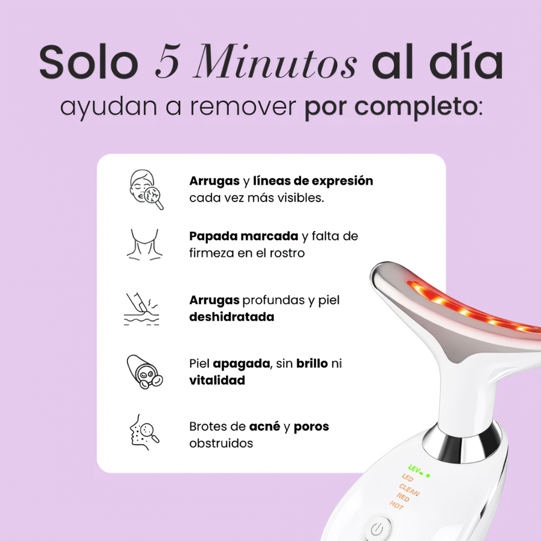 Masajeador GlowSonic® PRO + Mascarilla Facial Bicolageno