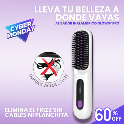 Cepillo Alisador Inalambrico Glows® PRO