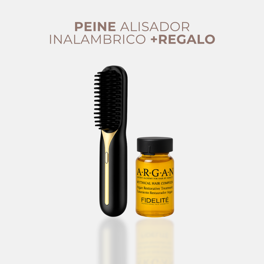 Peine Alisador Inalambrico Glows® + Ampolla Argan