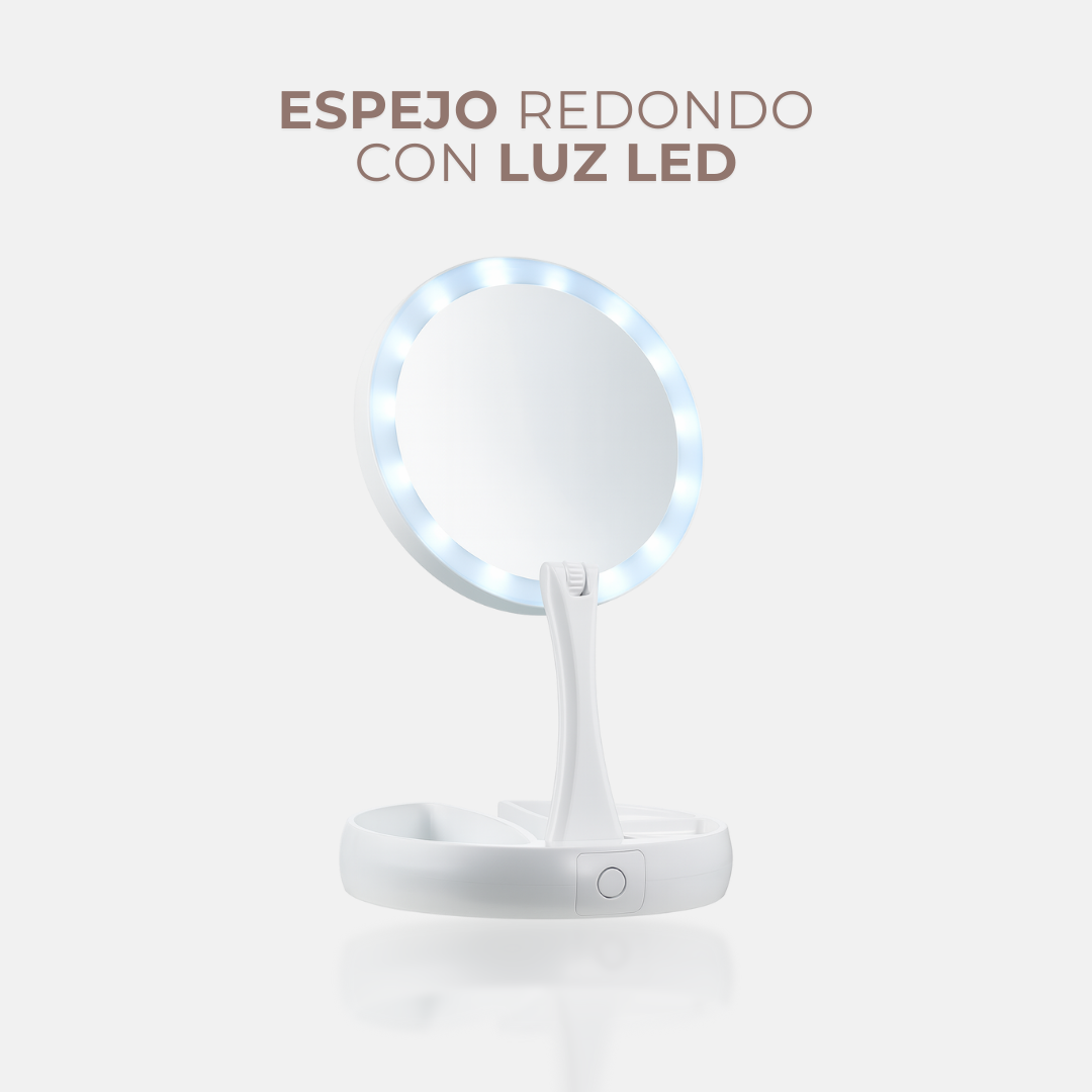 Espejo Redondo Con Luz Led