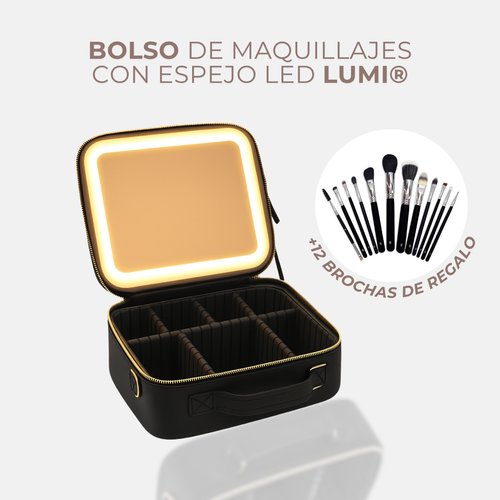Bolso de Maquillajes Luma® + Pack de Brochas