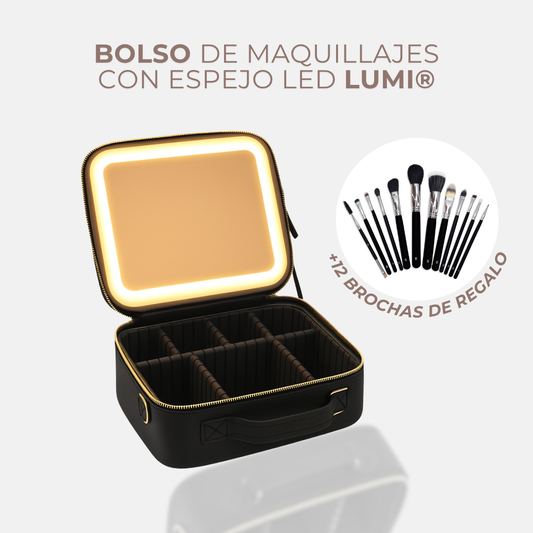 Bolso de Maquillajes Luma® + Pack de Brochas